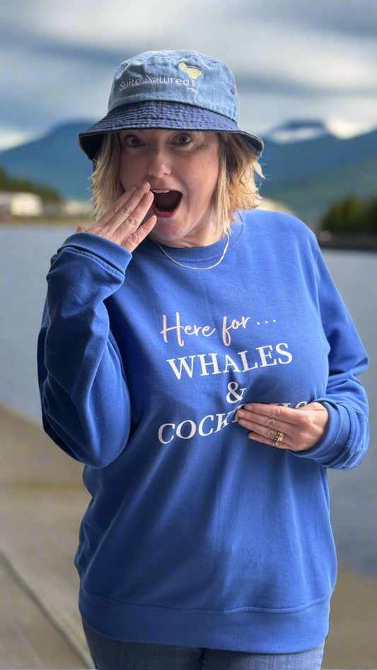 Alaska Collection - Whales & Cocktails - Unisex Organic Sweatshirt