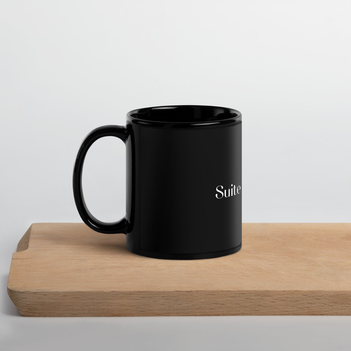 Suite Natured Logo Black Glossy Mug