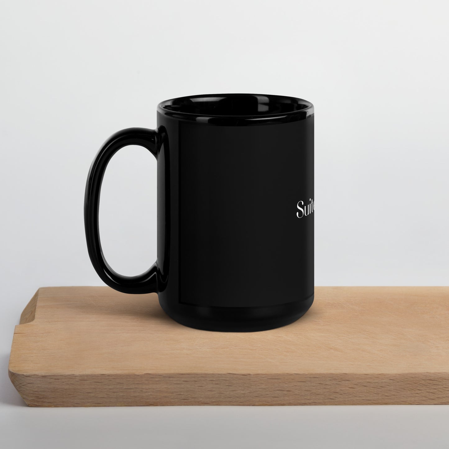 Suite Natured Logo Black Glossy Mug