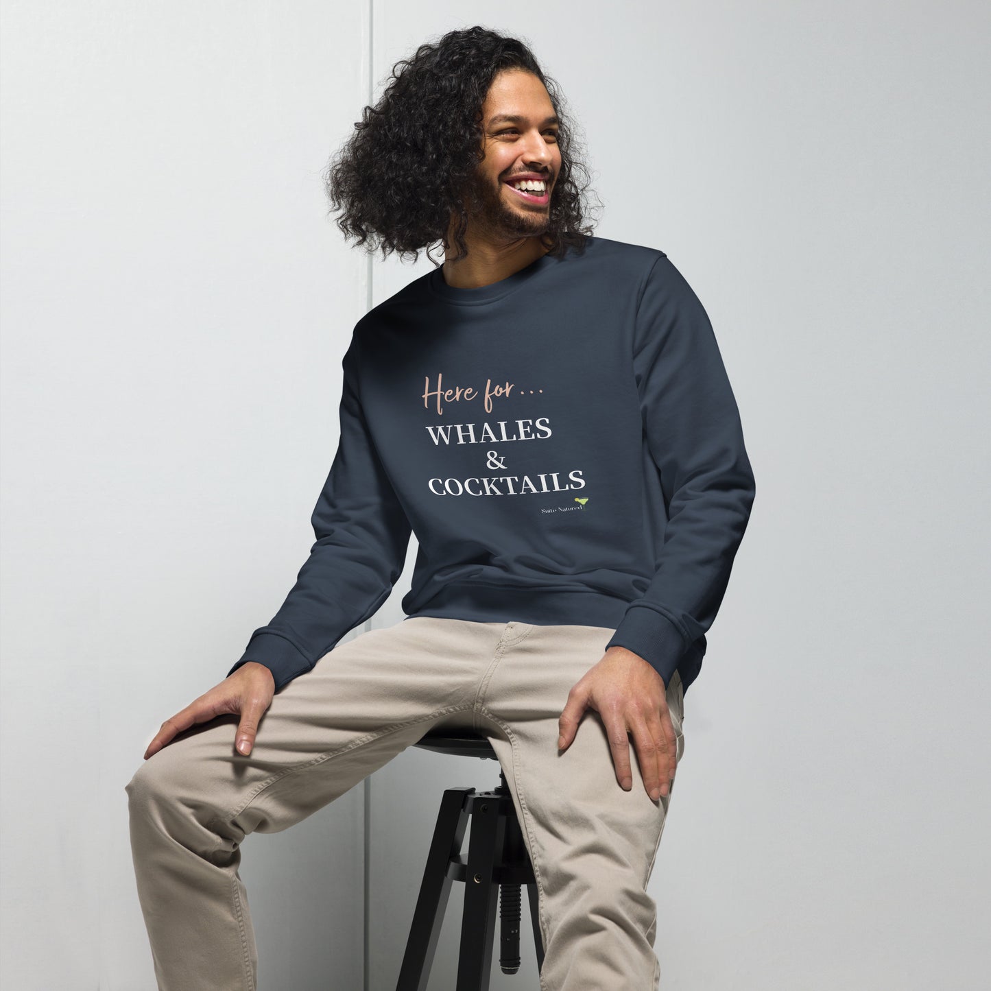 Alaska Collection - Whales & Cocktails - Unisex Organic Sweatshirt