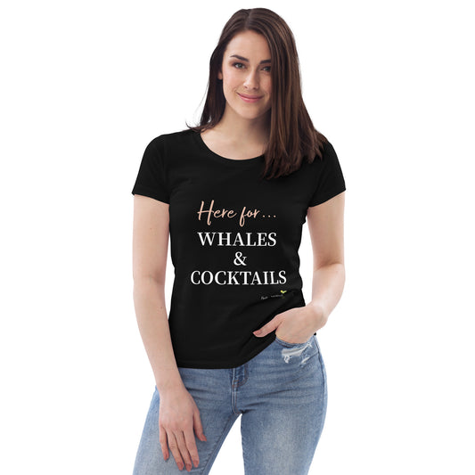 Alaska Collection - Here For The Whales - Women's Fitted Eco Tee