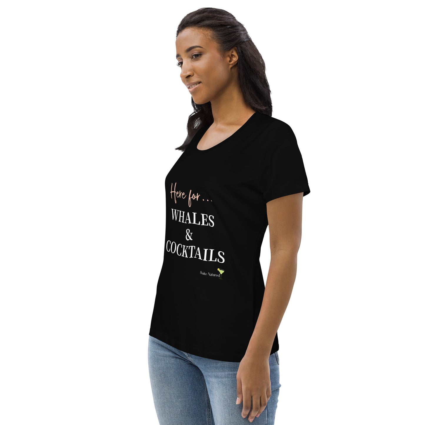 Alaska Collection - Here For The Whales - Women's Fitted Eco Tee