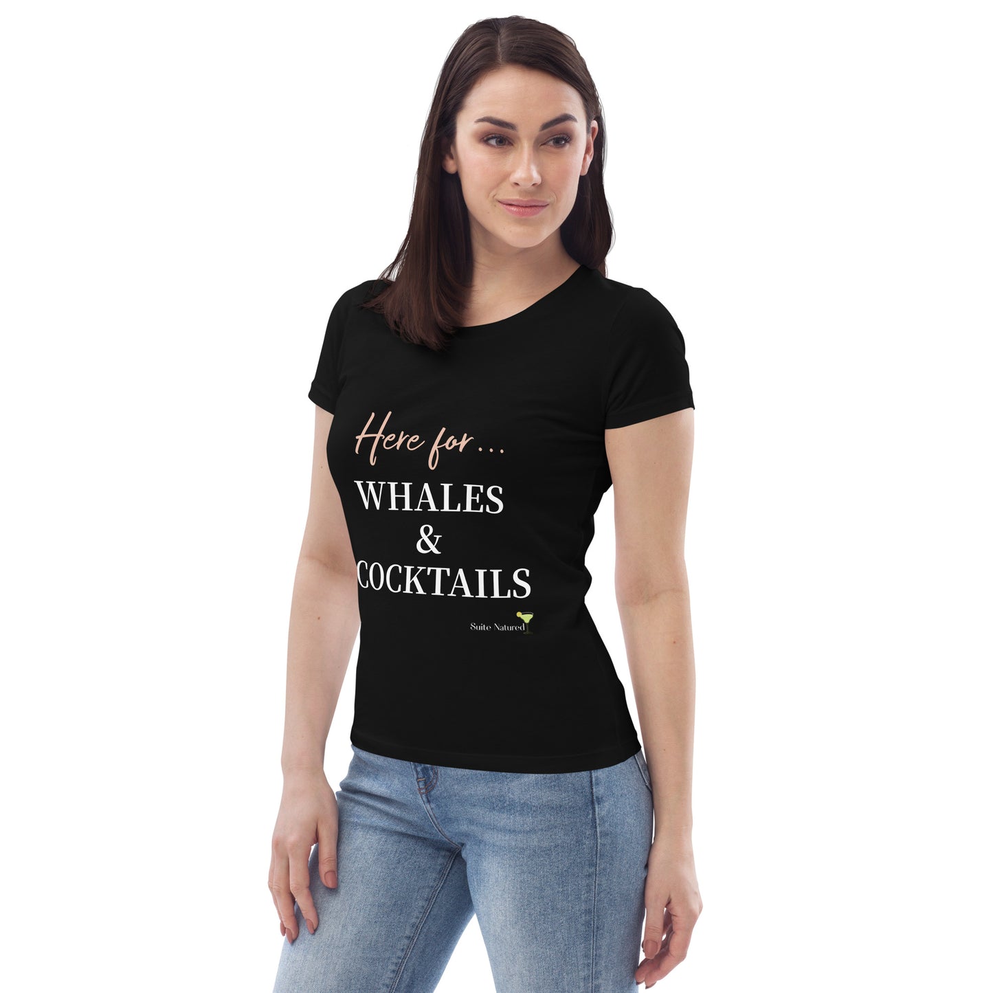 Alaska Collection - Here For The Whales - Women's Fitted Eco Tee